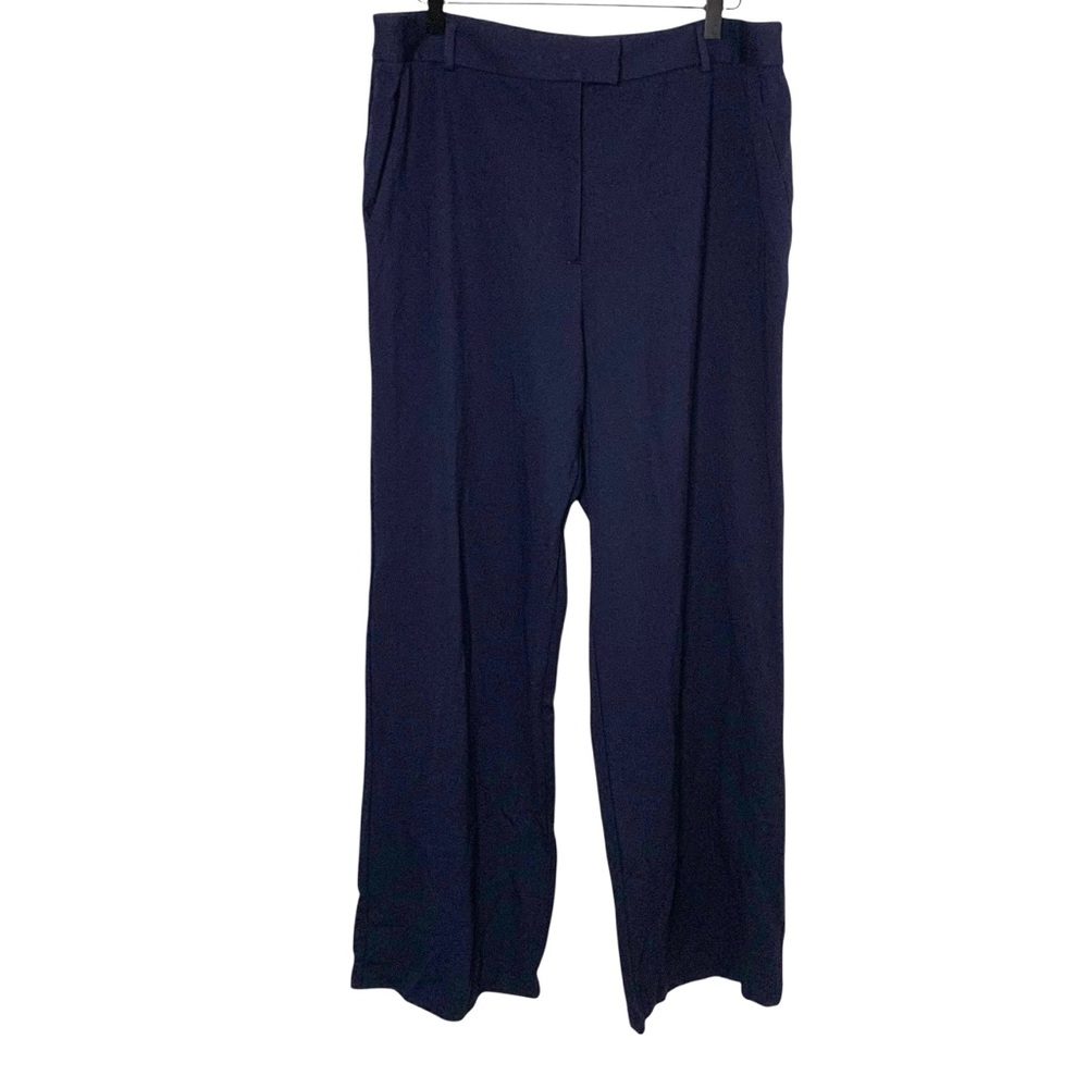 J. McLaughlin Womens Size 14 Deep Blue Business Casual Comfy Stretch Knit Pants